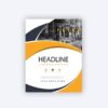 Corporate flyer design with colorful elements.