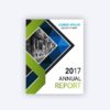 2017 Annual Report cover with geometric design.